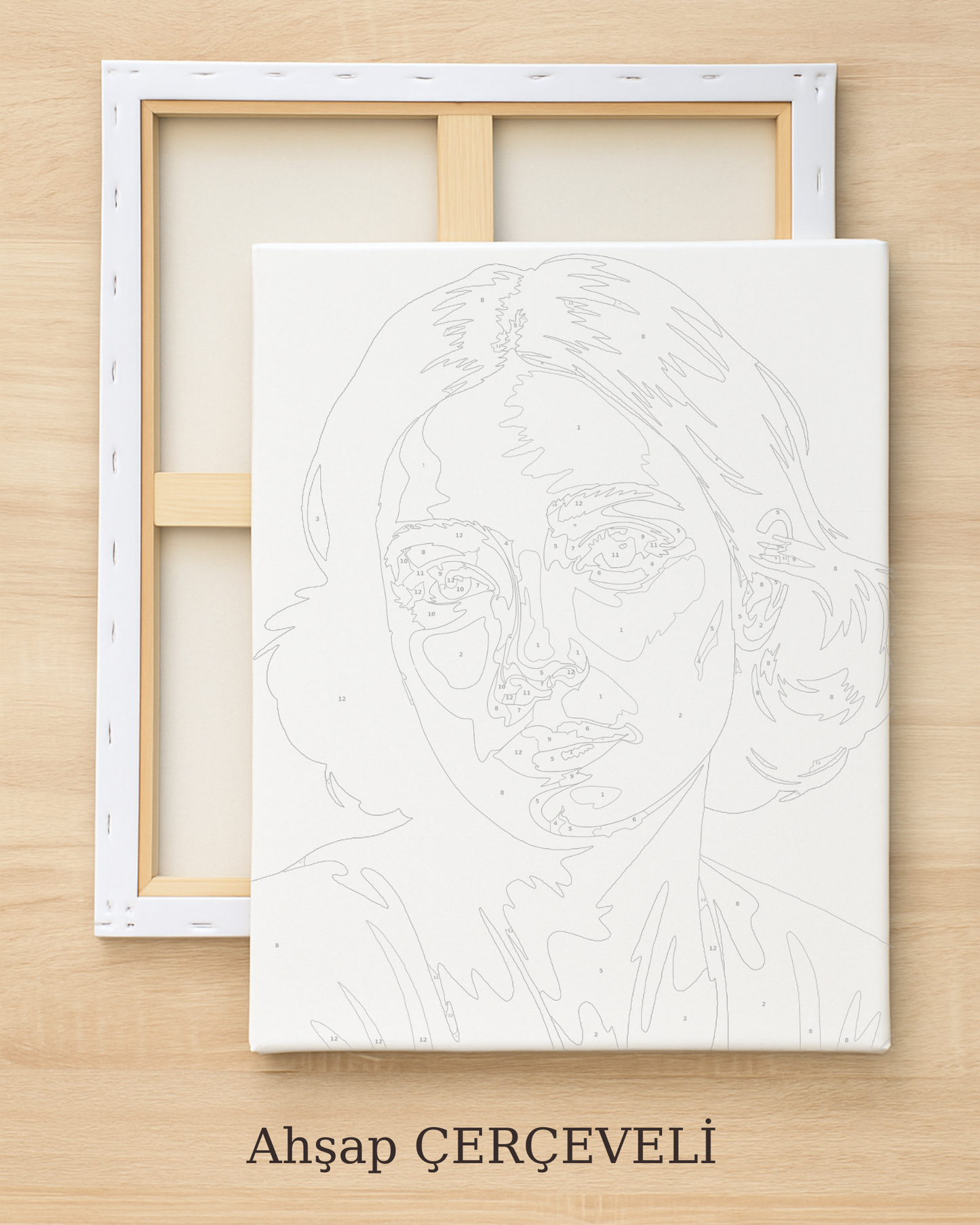 Yılbaşı Hediyelik Tablo Noel 2026 Sayılarla Boyama Seti Boya Fırça Dahil Tablo