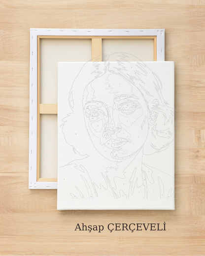 Kişiye Özel Tuval Sayılarla Boyama Seti (Tuvalde Gerili)