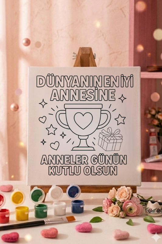 Anneler Gününe Özel – 20x20 Tuval Boyama Seti