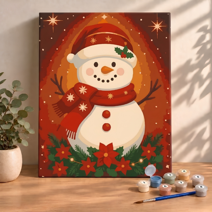 Yılbaşı Hediyelik Tablo Noel 2026 Sayılarla Boyama Seti Boya Fırça Dahil Tablo
